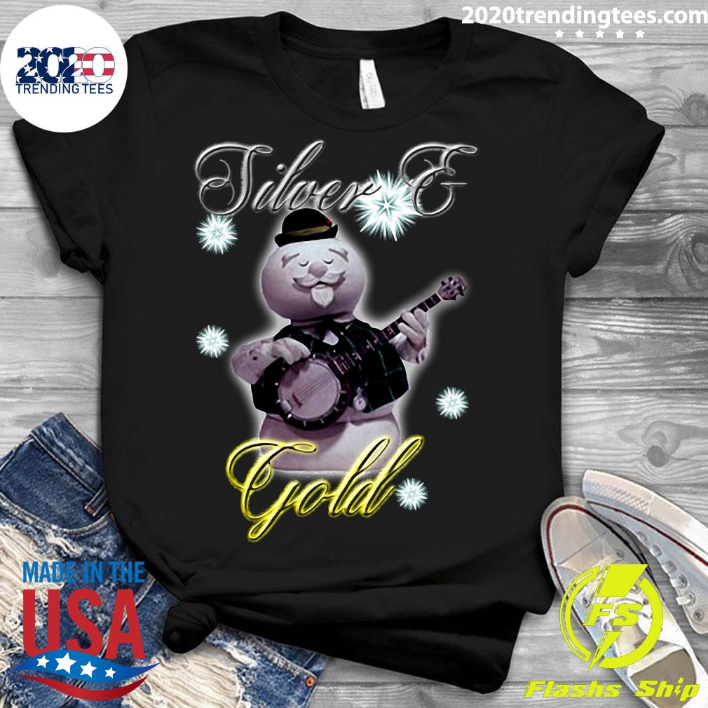 Silver Gold Essential Sam The Snowman - Adult & Kids T-Shirts, Sweatshirts & Hoodies apparel design preview 3