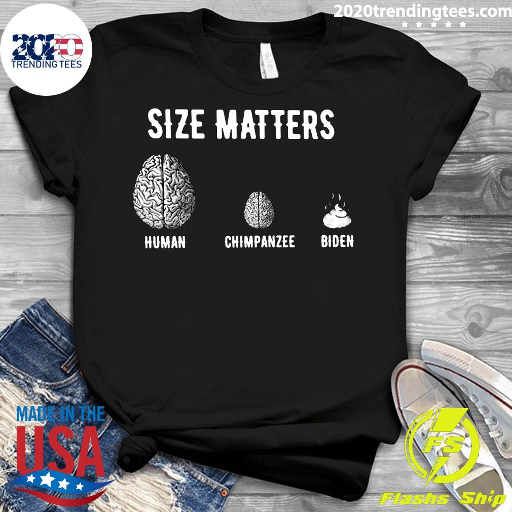 Size Matters Human Chimpanzee Biden - Adult & Kids T-Shirts, Sweatshirts & Hoodies apparel design preview 3