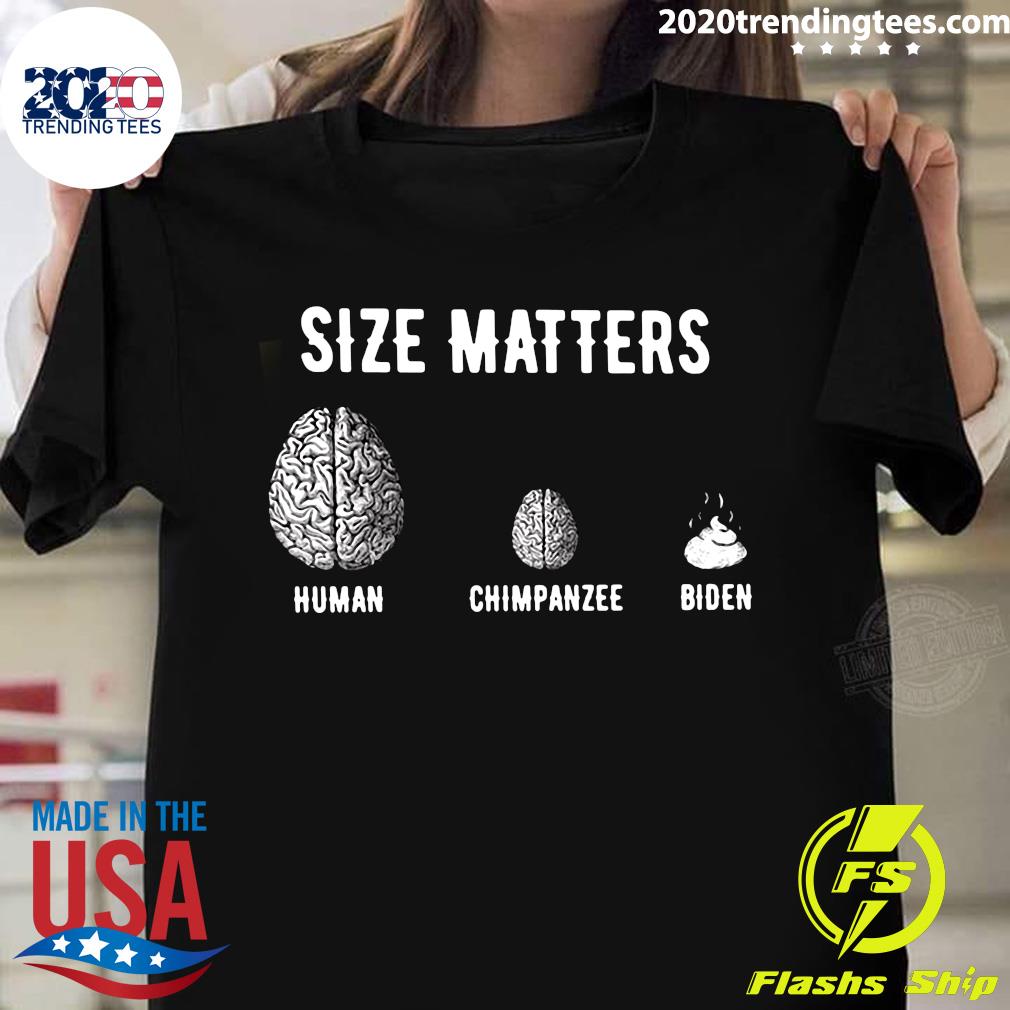 Size Matters Human Chimpanzee Biden - Adult & Kids T-Shirts, Sweatshirts & Hoodies apparel design preview 1