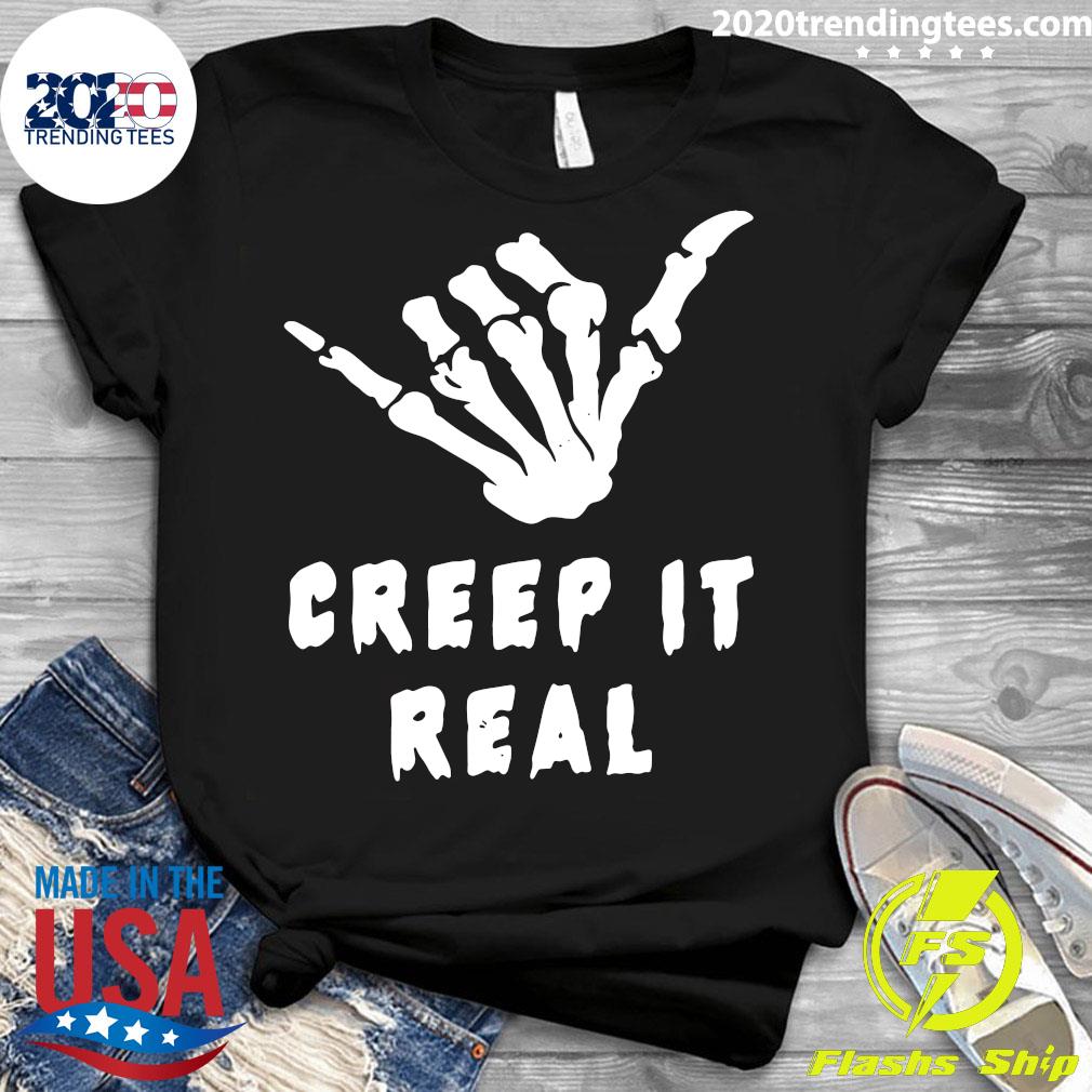Skeleton Hand Creep It Real - Adult & Kids T-Shirts, Sweatshirts & Hoodies apparel design preview 3