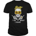 Skeleton Sunflower I Do What Want - Adult & Kids T-Shirts, Sweatshirts & Hoodies apparel design preview 1
