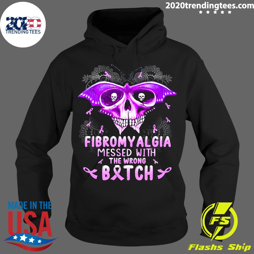 Skull Fibromyalgia Messed With The Wrong Bitch - Adult & Kids T-Shirts, Sweatshirts & Hoodies apparel design preview 2