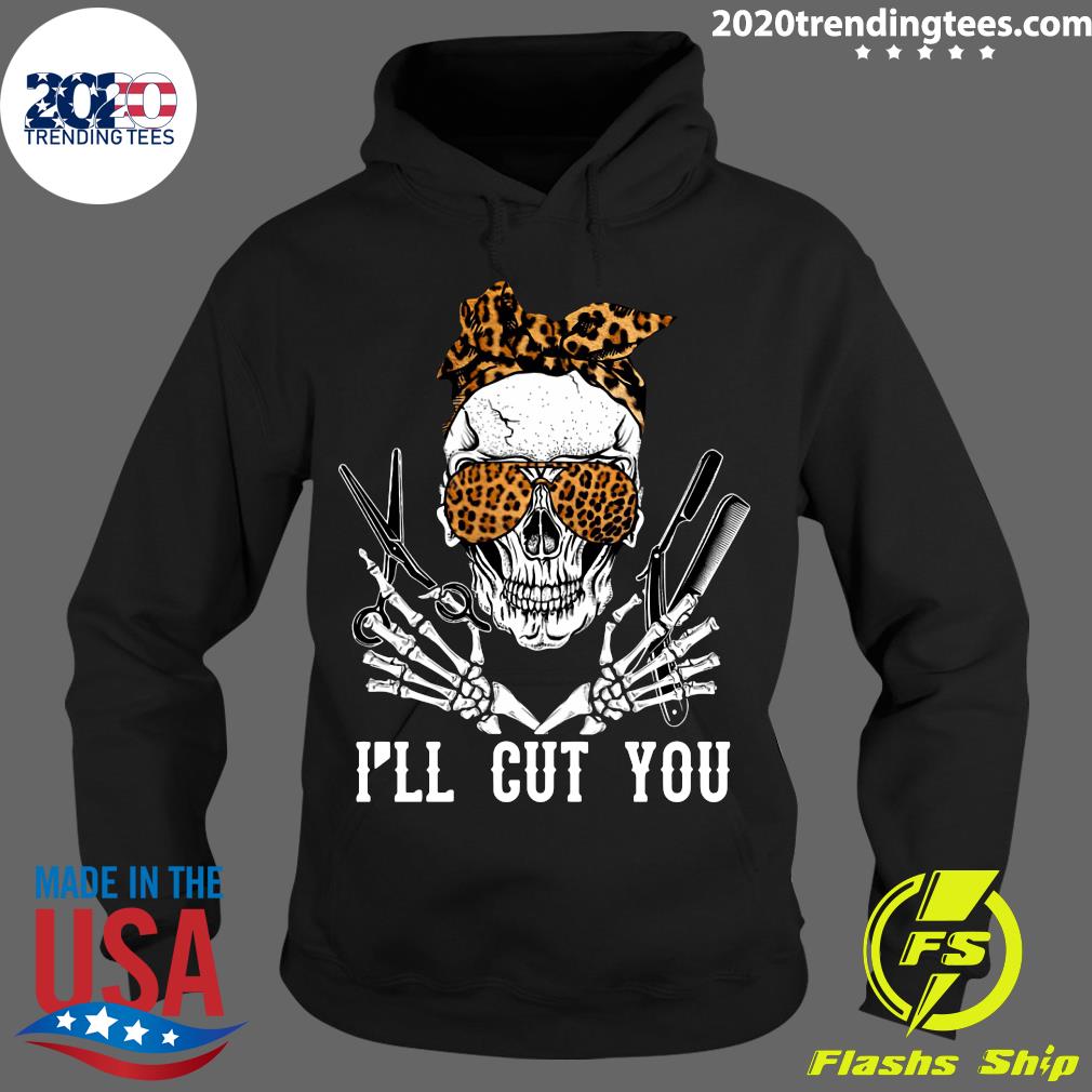 Skull Hairdresser I'll Cut You - Adult & Kids T-Shirts, Sweatshirts & Hoodies apparel design preview 2