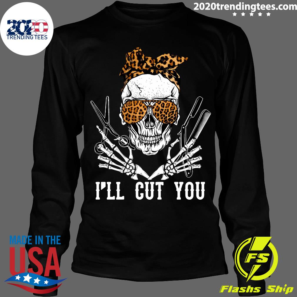 Skull Hairdresser I'll Cut You - Adult & Kids T-Shirts, Sweatshirts & Hoodies apparel design preview 4