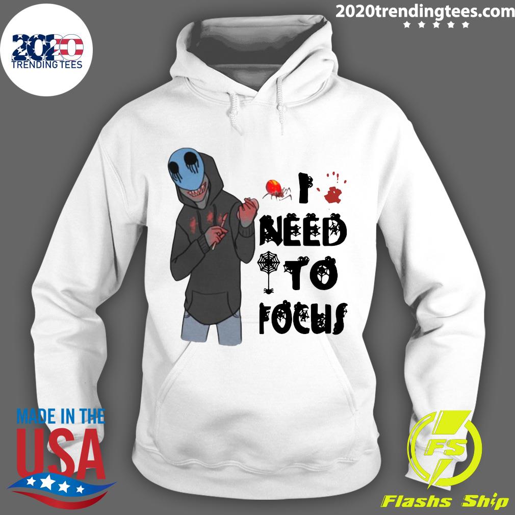 Slenderman Creepypasta Need To Focus Halloween - Adult & Kids T-Shirts, Sweatshirts & Hoodies apparel design preview 2