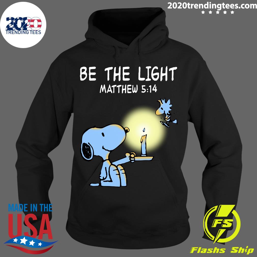 Snoopy and Woodstock Be The Light Matthew 514 - Adult & Kids T-Shirts, Sweatshirts & Hoodies apparel design preview 2