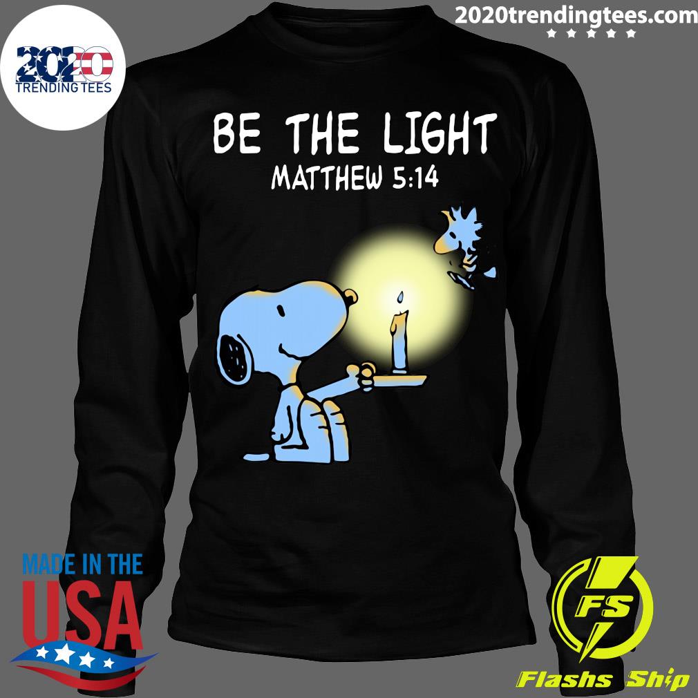 Snoopy and Woodstock Be The Light Matthew 514 - Adult & Kids T-Shirts, Sweatshirts & Hoodies apparel design preview 4
