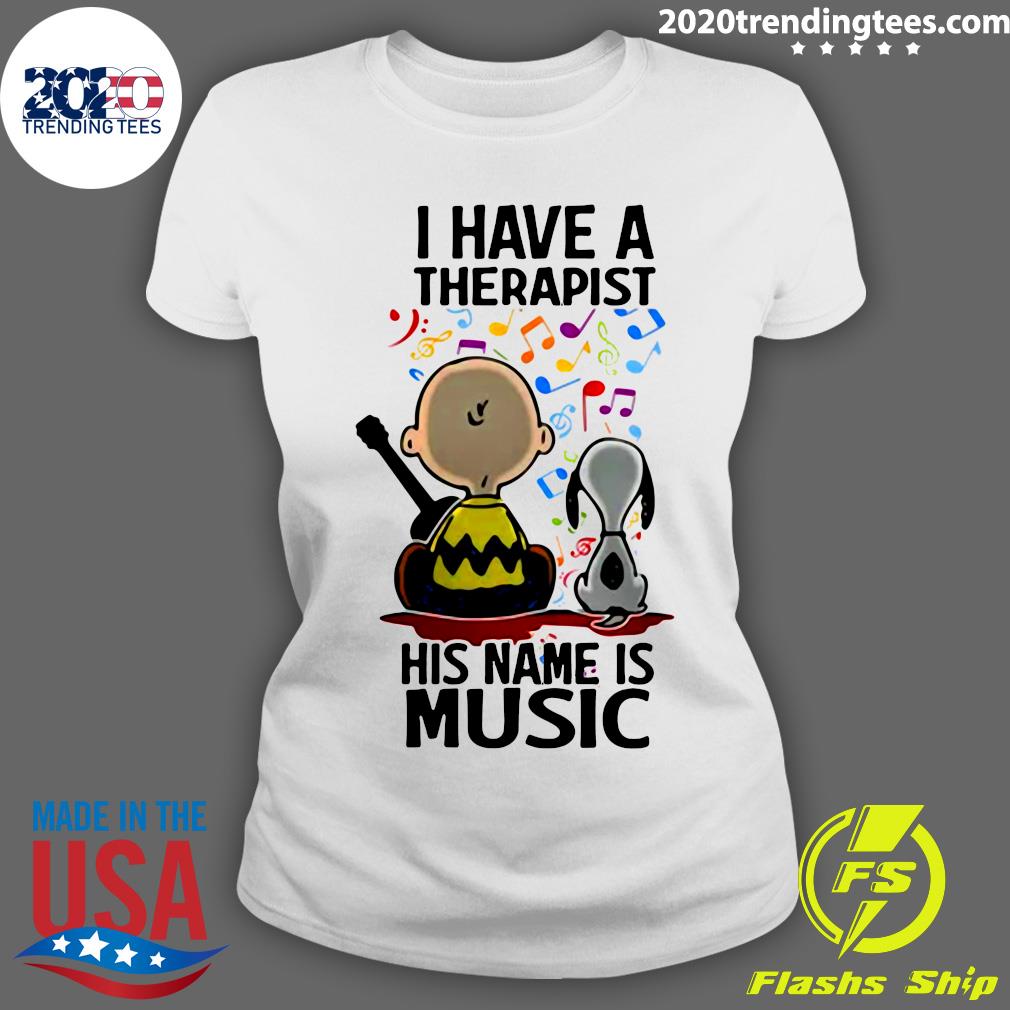 Snoopy Charlie Brown I Have A Therapist His Name Is - Adult & Kids T-Shirts, Sweatshirts & Hoodies apparel design preview 3