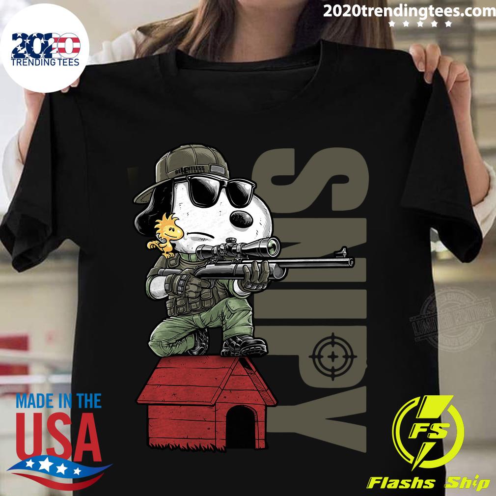 Snoopy Sniper - Adult & Kids T-Shirts, Sweatshirts & Hoodies apparel design preview 1