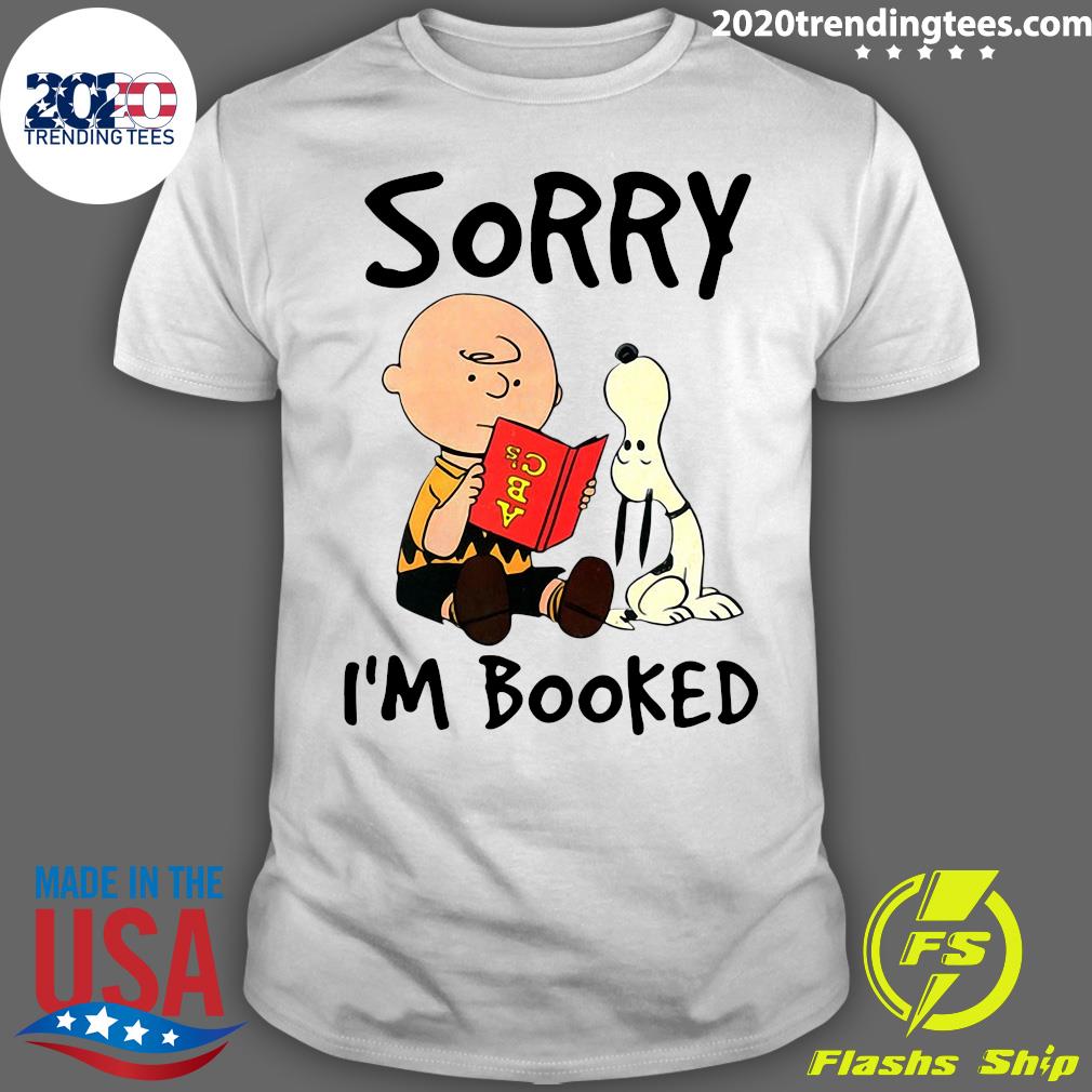 Snoopy Sorry I'm Booked - Adult & Kids T-Shirts, Sweatshirts & Hoodies apparel design preview 1