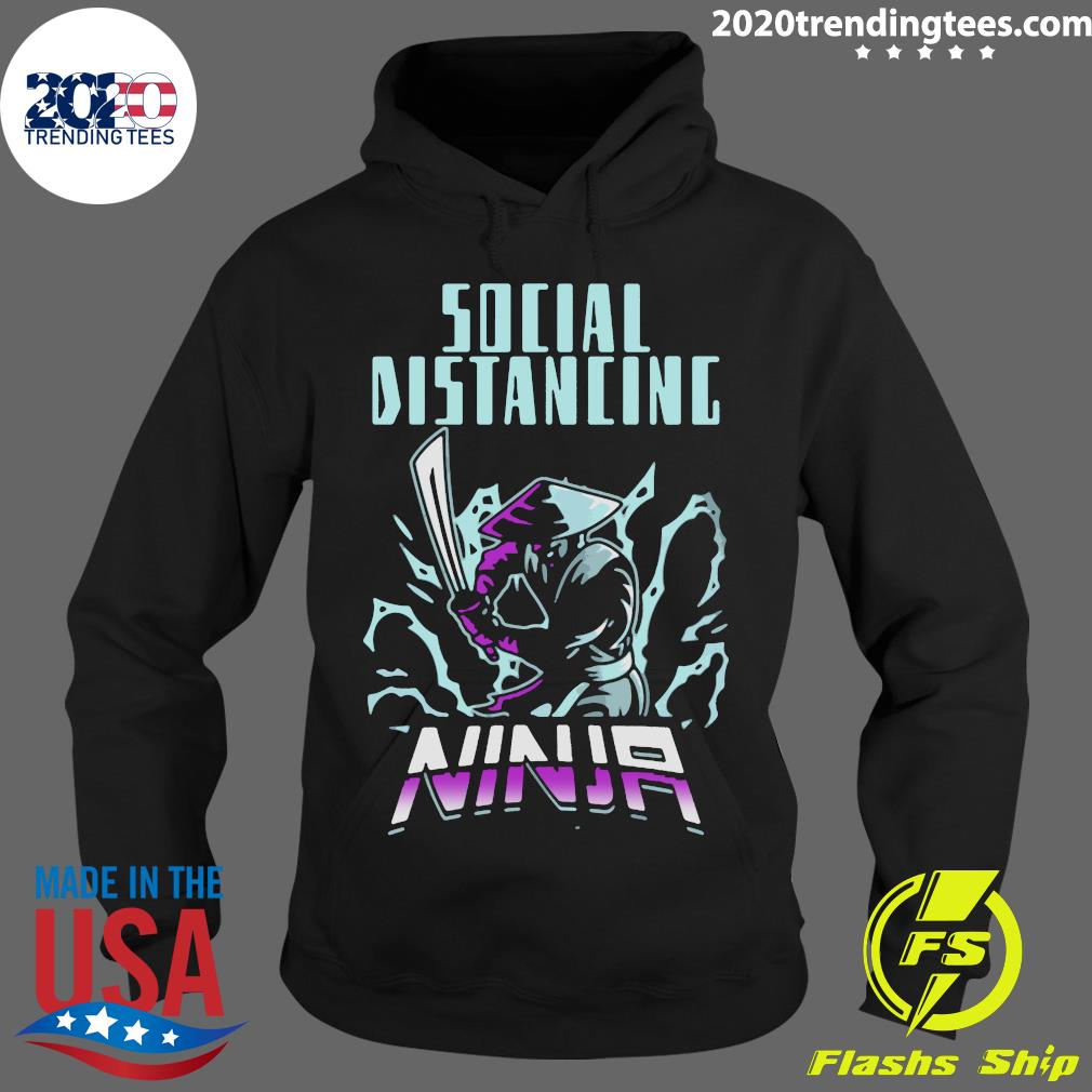 Social Distancing Ninja Design Trend - Adult & Kids T-Shirts, Sweatshirts & Hoodies apparel design preview 2