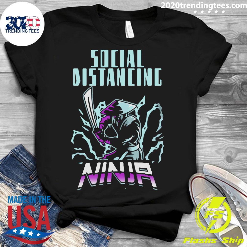 Social Distancing Ninja Design Trend - Adult & Kids T-Shirts, Sweatshirts & Hoodies apparel design preview 3