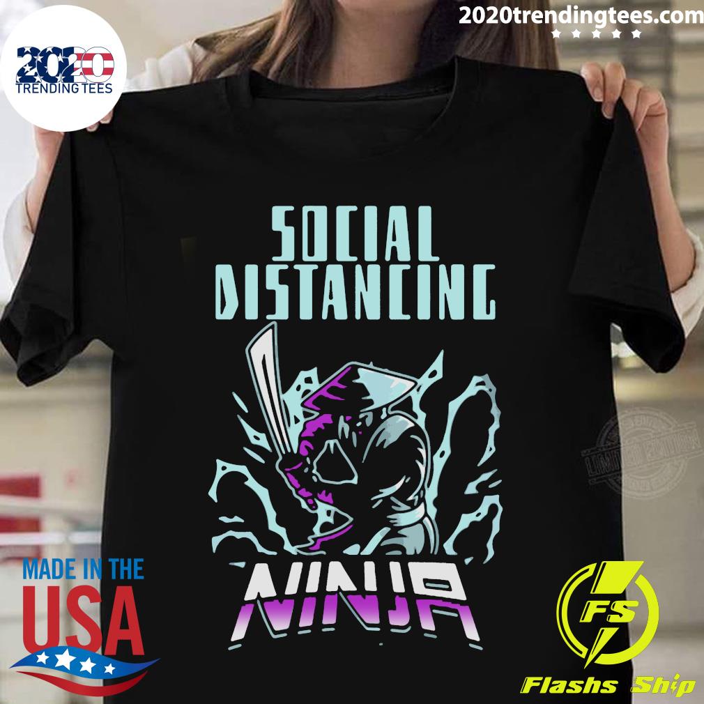 Social Distancing Ninja Design Trend - Adult & Kids T-Shirts, Sweatshirts & Hoodies apparel design preview 1