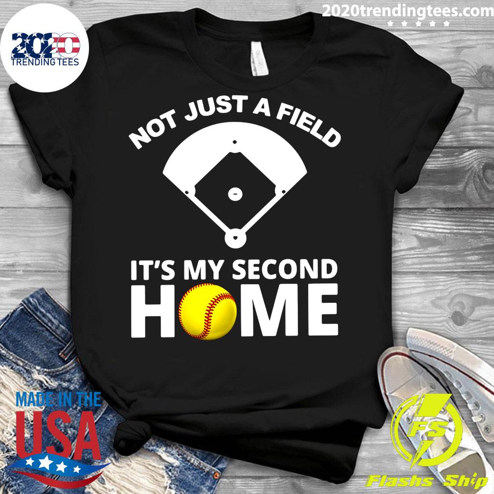 Softball Not Just A Field It's My Second Home - Adult & Kids T-Shirts, Sweatshirts & Hoodies apparel design preview 3