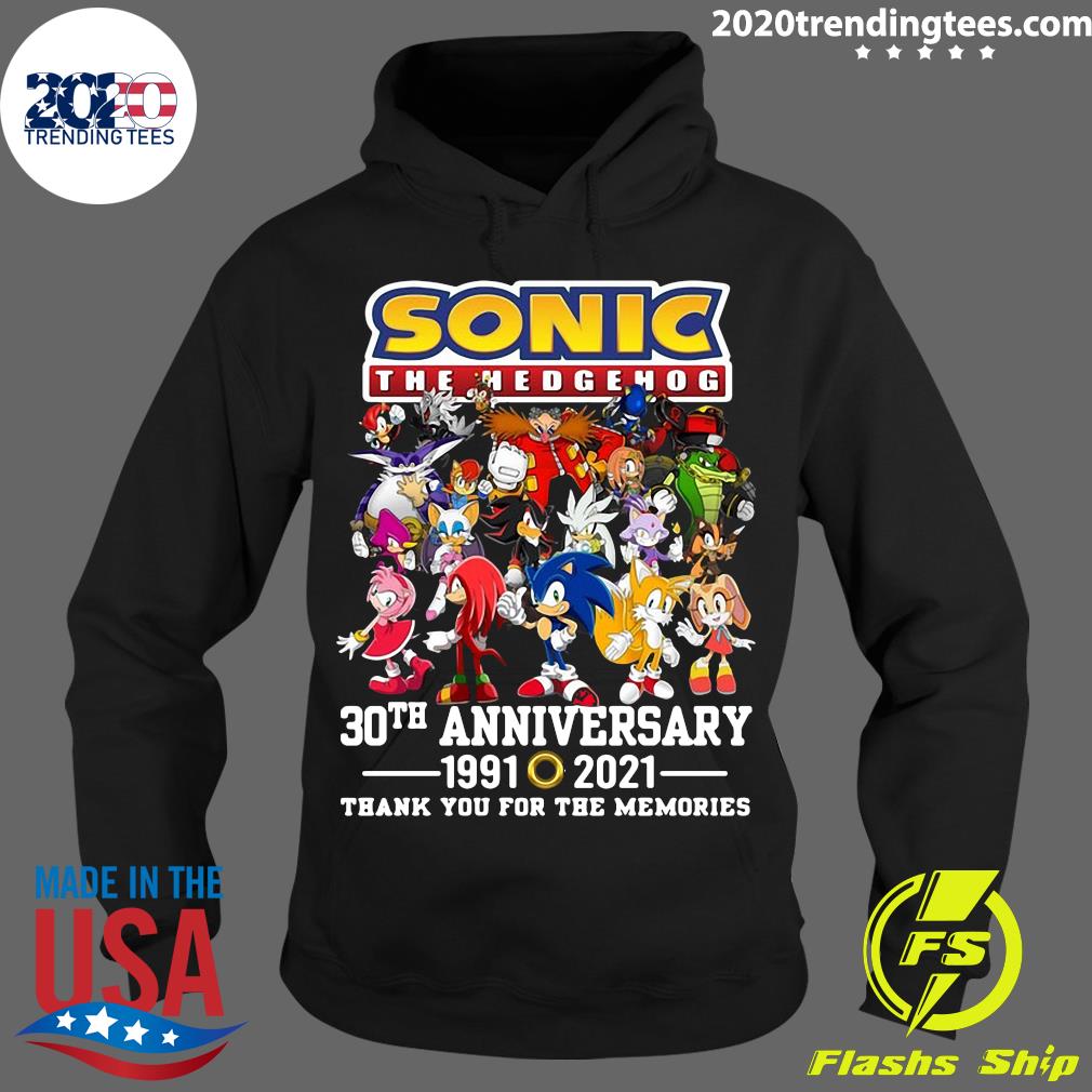 Sonic The Hedgehog 30th Anniversary 1991 2021 Thank - Adult & Kids T-Shirts, Sweatshirts & Hoodies apparel design preview 2