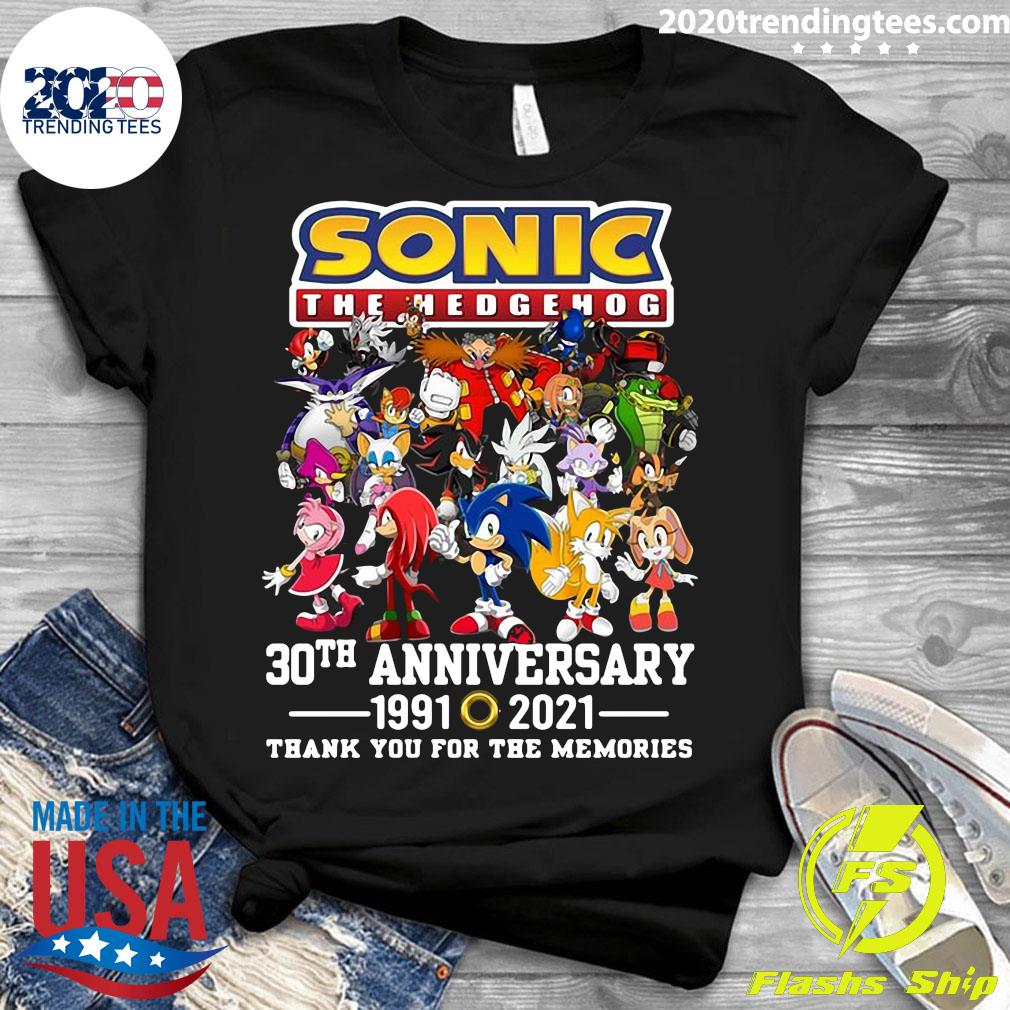 Sonic The Hedgehog 30th Anniversary 1991 2021 Thank - Adult & Kids T-Shirts, Sweatshirts & Hoodies apparel design preview 3