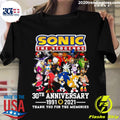 Sonic The Hedgehog 30th Anniversary 1991 2021 Thank - Adult & Kids T-Shirts, Sweatshirts & Hoodies apparel design preview 1