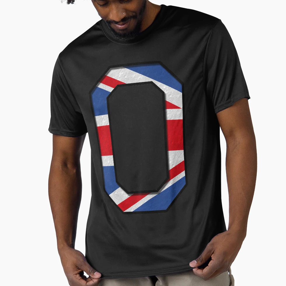 0 Uk Number Sports 3D Drop Shadow T-Shirt - Streetwear Style for Adults - T-Shirt, Sweatshirt, Hoodie