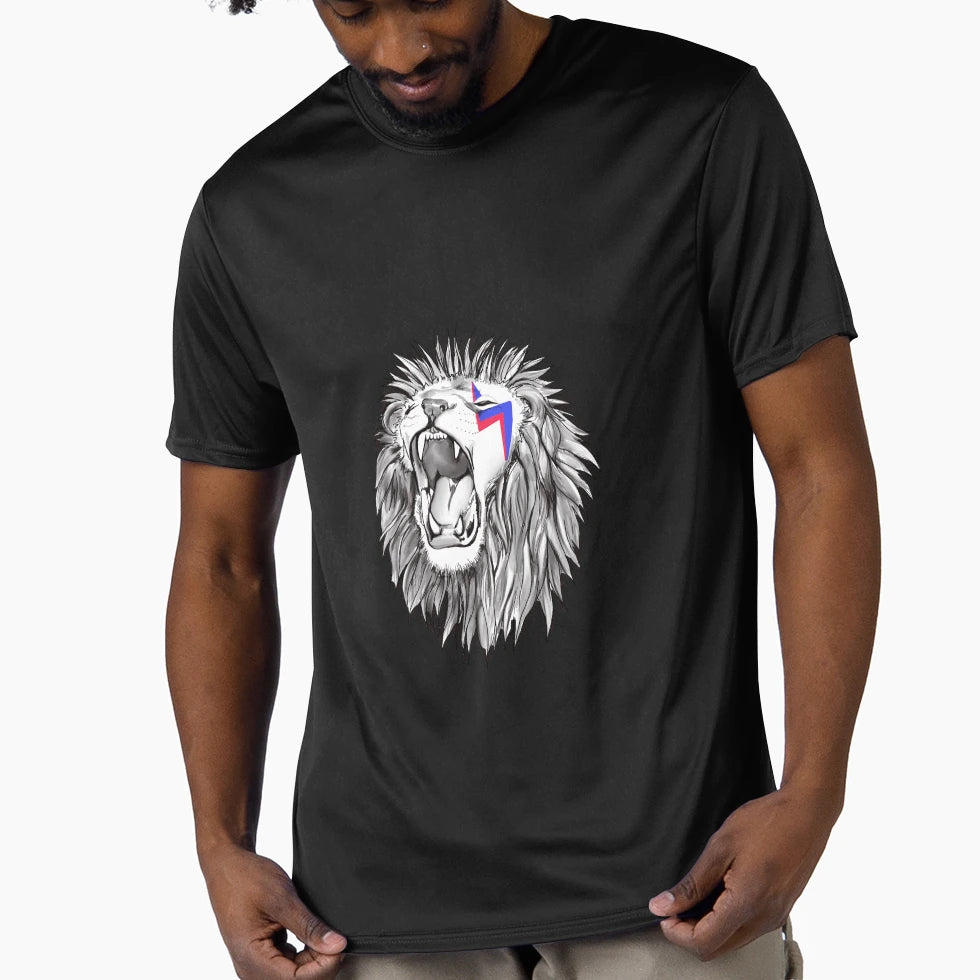 Lion Lightning T-Shirt - Graphic Print Unisex - T-Shirt, Sweatshirt, Hoodie