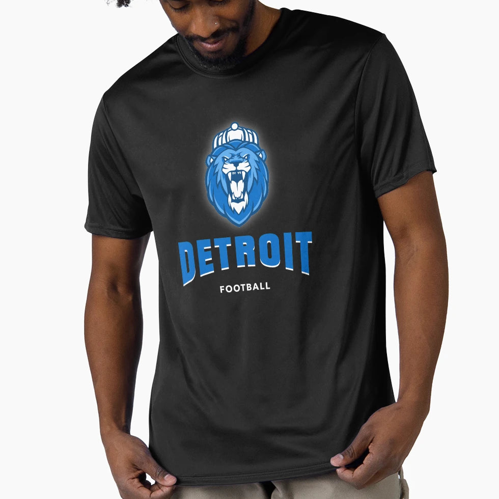 Detroit Lions Soccer T-Shirt - Custom Art Print Unisex - T-Shirt, Sweatshirt, Hoodie