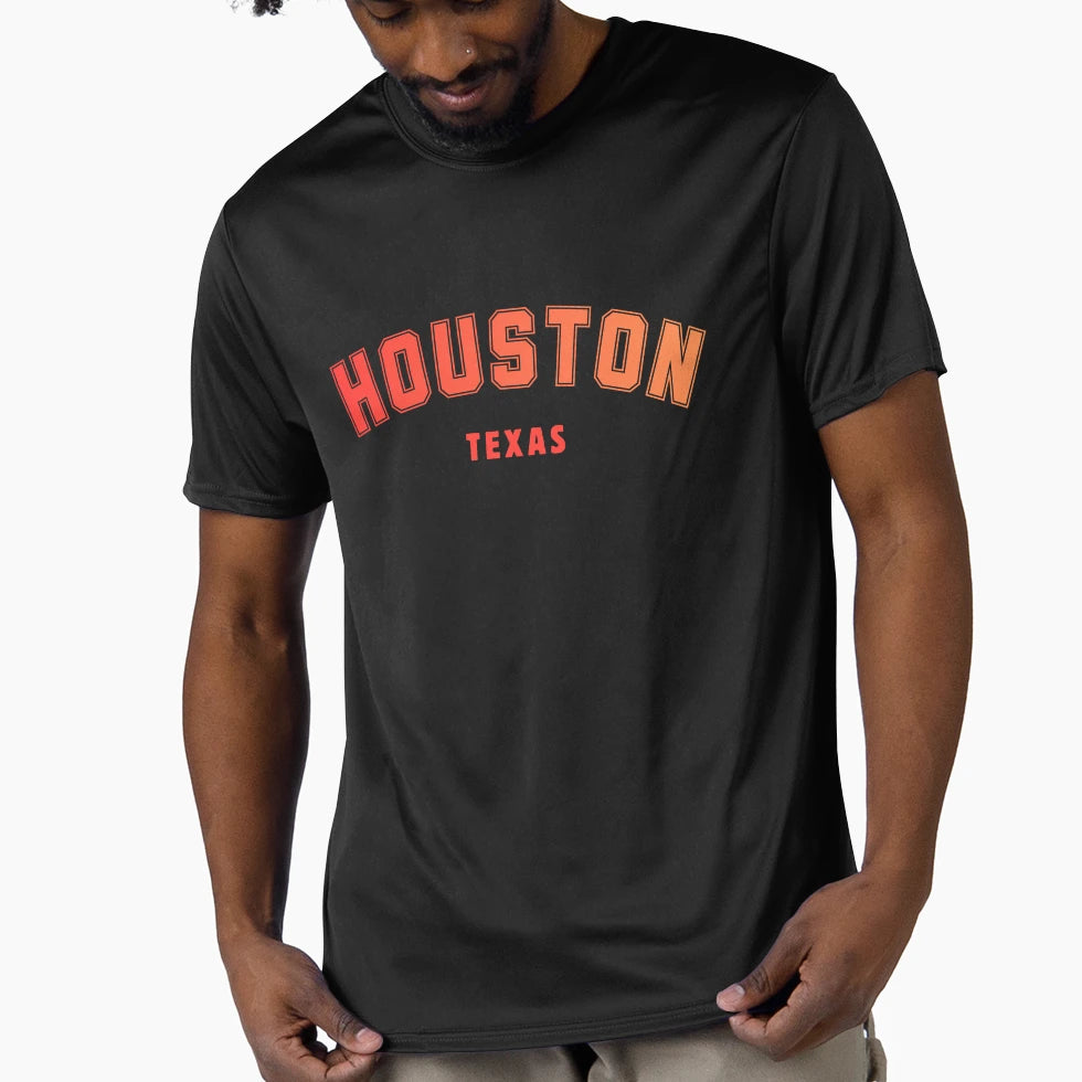 Houston Texas Gradient Typography T-Shirt - Unique Graphic Men Women - T-Shirt, Sweatshirt, Hoodie