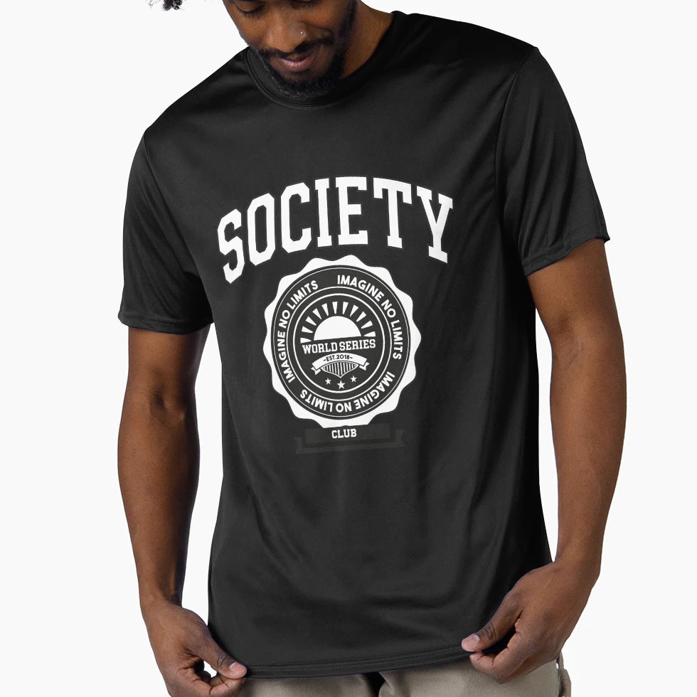 Society Club World Series Badge T-Shirt - Novelty Apparel Unisex - T-Shirt, Sweatshirt, Hoodie