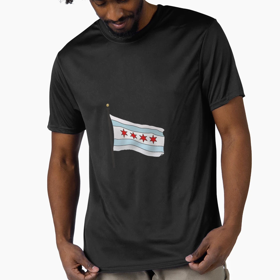 Chicago Flag T-Shirt - Unique Graphic Men Women - T-Shirt, Sweatshirt, Hoodie