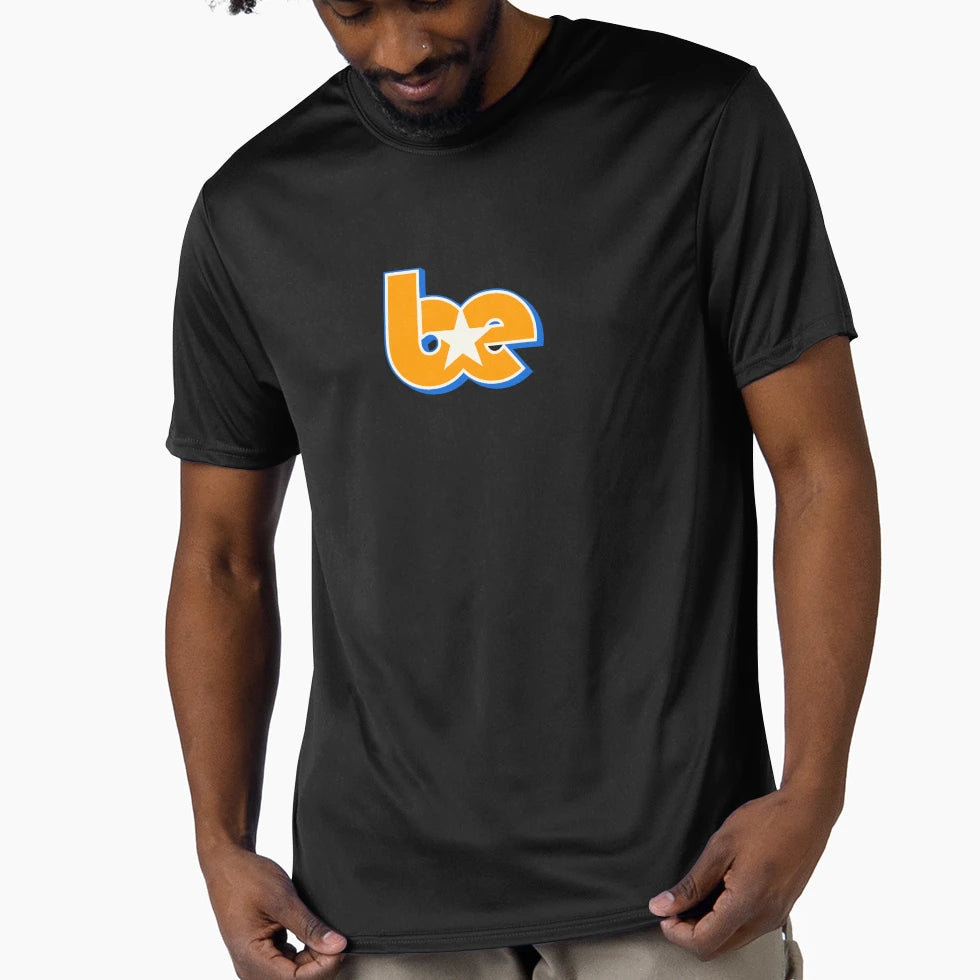 Be Star Contrast Initials Outline Logo T-Shirt - Unique Graphic Unisex - T-Shirt, Sweatshirt, Hoodie