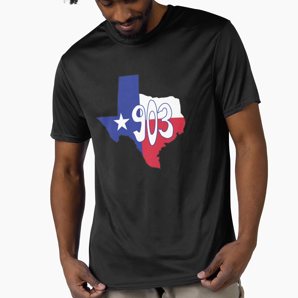 Hand Drawn Texas Flag 903 Area Code T-Shirt - Minimalist Print Men Women - T-Shirt, Sweatshirt, Hoodie