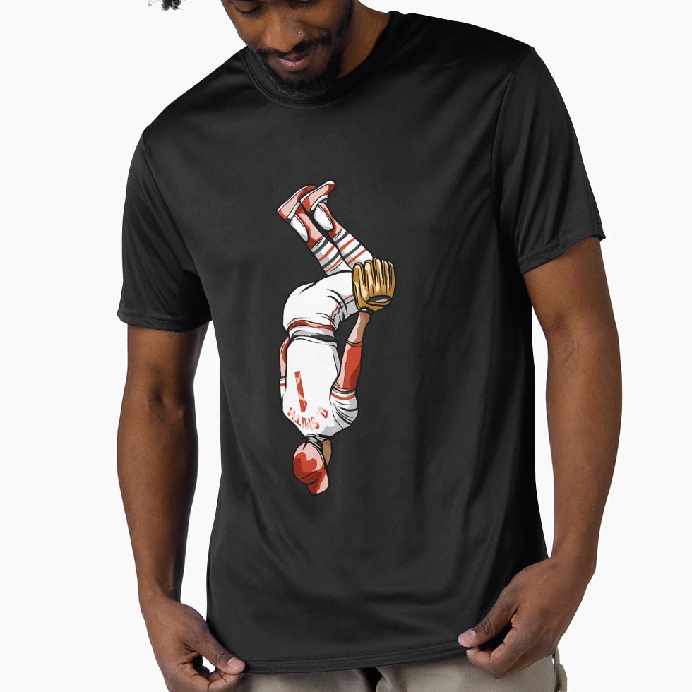 Ozzie Smith Flip Celebration Cartoon T-Shirt - Graphic Print Men Women - T-Shirt, Sweatshirt, Hoodie