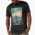 Seattle Washington Skyline Travel Art T-Shirt - Trendy Graphic for Adults - T-Shirt, Sweatshirt, Hoodie