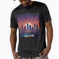 Pixel Art Houston Skyline T-Shirt - Casual Everyday Wear Unisex - T-Shirt, Sweatshirt, Hoodie