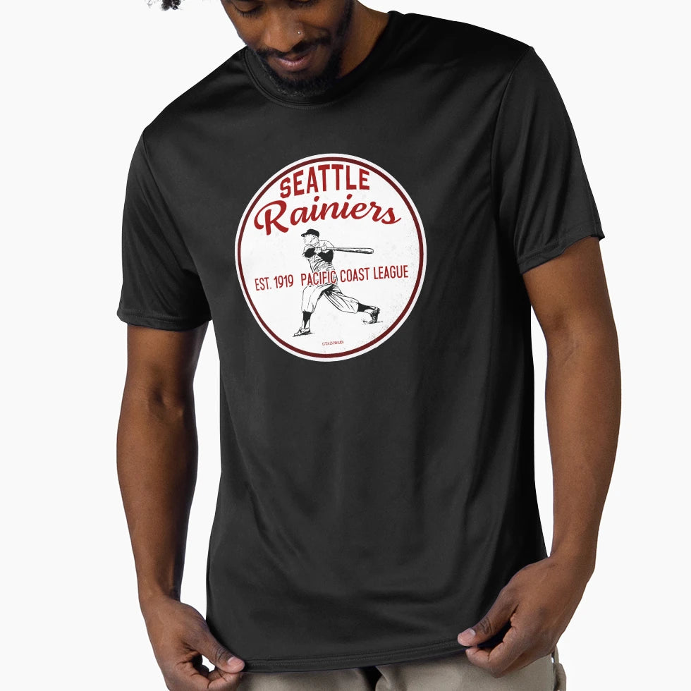 Seattle Rainiers Badge Alt T-Shirt - Casual Everyday Wear Men Women - T-Shirt, Sweatshirt, Hoodie