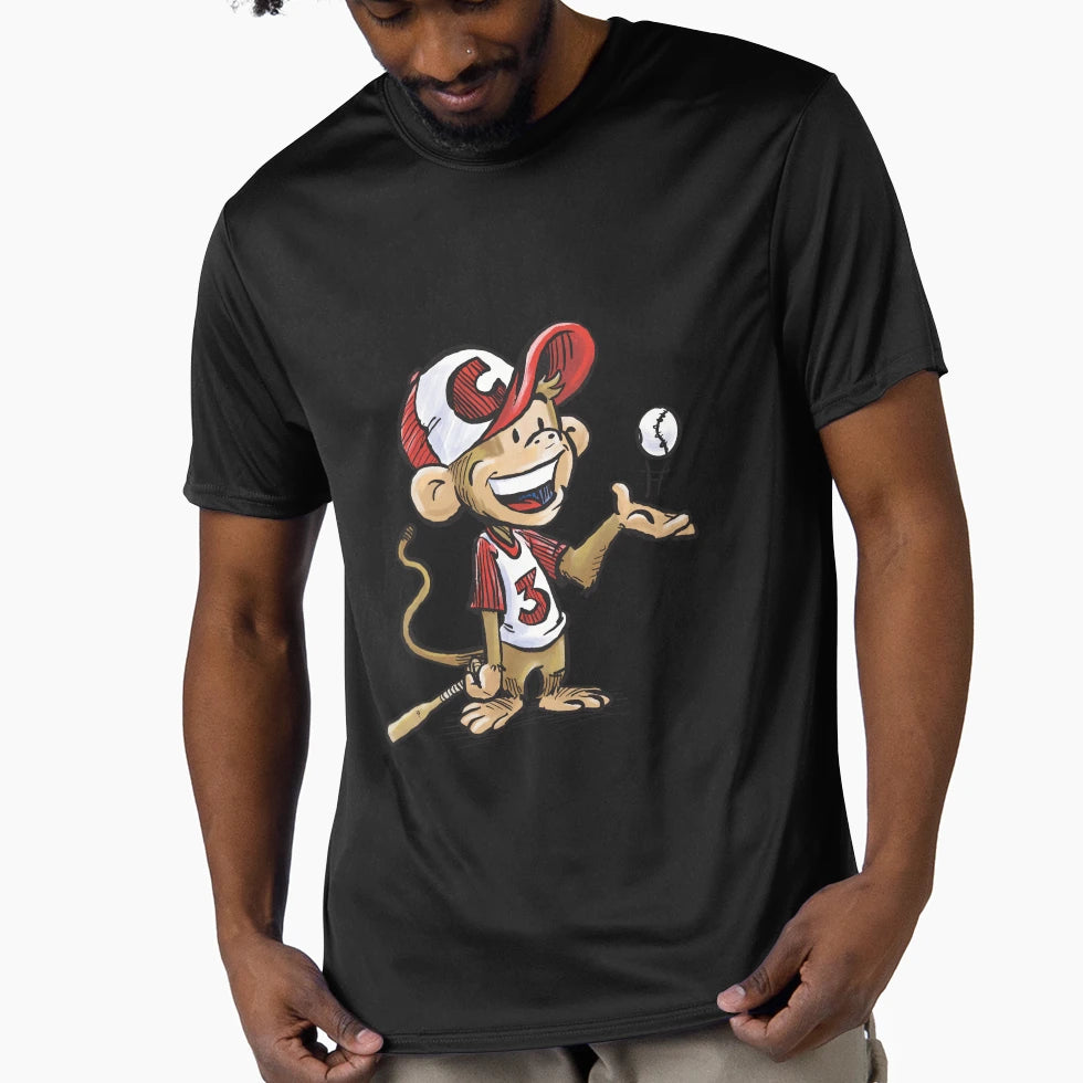 Baseball Monkey T-Shirt - Novelty Apparel for Adults - T-Shirt, Sweatshirt, Hoodie