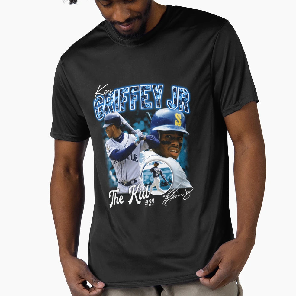 Ken Griffey Jr Basketball Legend Signature T-Shirt - Graphic Print Unisex - T-Shirt, Sweatshirt, Hoodie