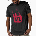 Atlanta Georgia Baseball Atl Red And T-Shirt - Custom Art Print for Adults - T-Shirt, Sweatshirt, Hoodie