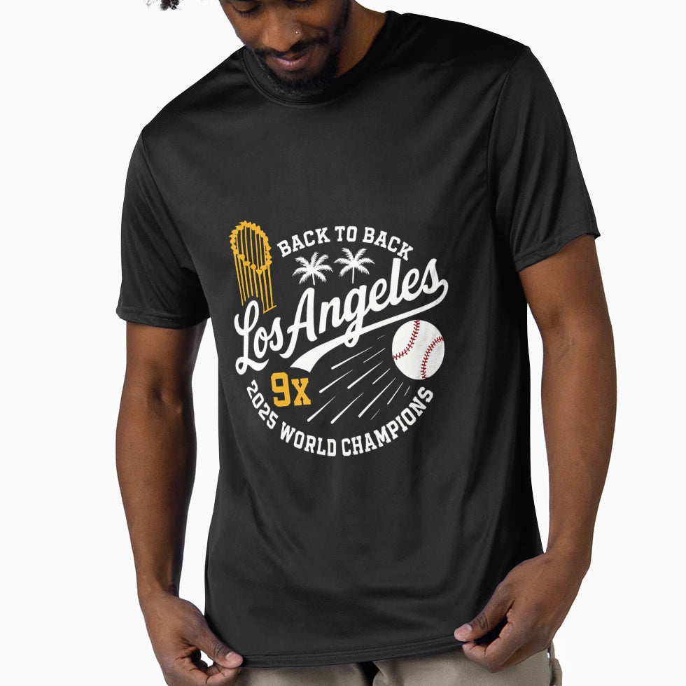 Dodgers Back To Back Champions La T-Shirt - Unique Graphic for Adults - T-Shirt, Sweatshirt, Hoodie