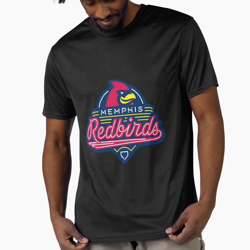 Memphis Redbirds Neon Sign Logo T-Shirt - Streetwear Style Unisex - T-Shirt, Sweatshirt, Hoodie