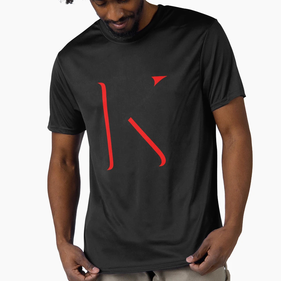 Letter K Combined Black And Red T-Shirt - Casual Everyday Wear Men Women - T-Shirt, Sweatshirt, Hoodie
