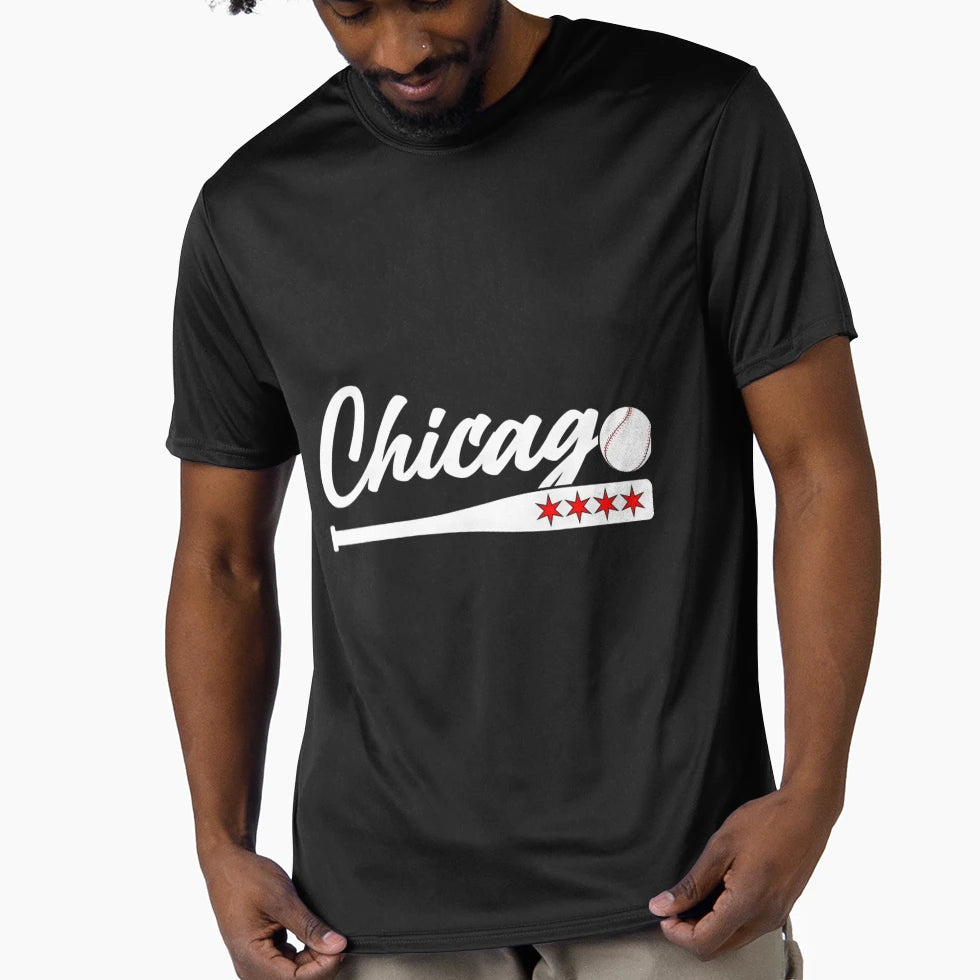 American Chicago Baseball Bat Chicago T-Shirt - Graphic Print for Adults - T-Shirt, Sweatshirt, Hoodie