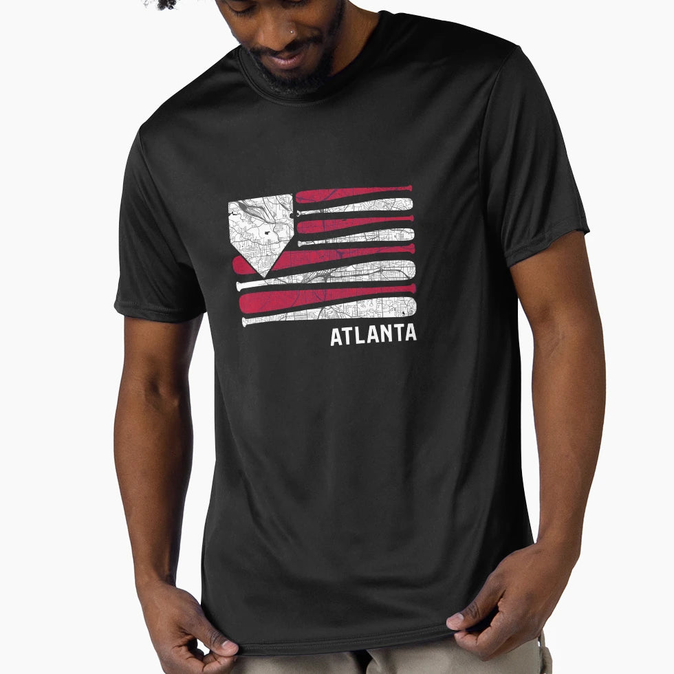 Atlanta Baseball Is American T-Shirt - Custom Art Print Unisex - T-Shirt, Sweatshirt, Hoodie