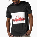 St Louis Skyline Red T-Shirt - Unique Graphic Unisex - T-Shirt, Sweatshirt, Hoodie