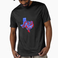 Red And Blue Marble Texas T-Shirt - Casual Everyday Wear Men Women - T-Shirt, Sweatshirt, Hoodie