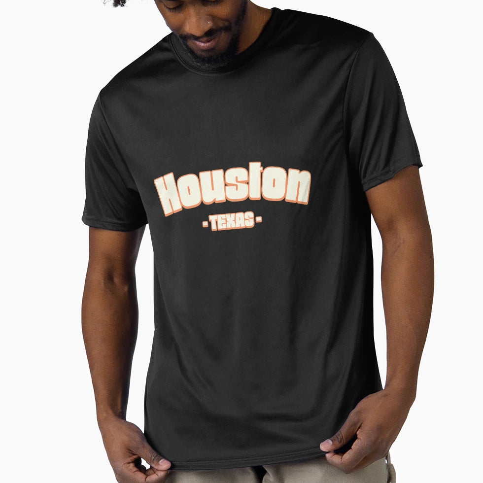 Houston Texas Groovy City T-Shirt - Custom Art Print for Adults - T-Shirt, Sweatshirt, Hoodie