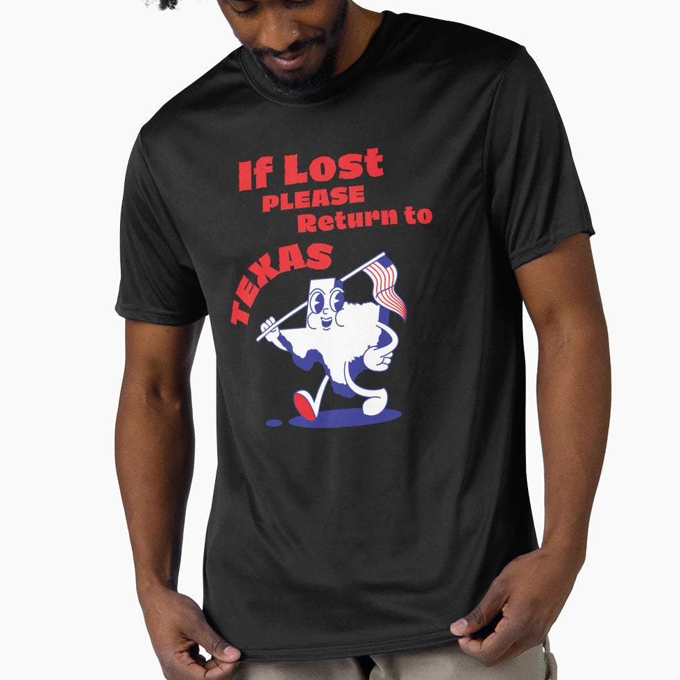 State Texas Cartoon If Lost Please T-Shirt - Streetwear Style Men Women - T-Shirt, Sweatshirt, Hoodie