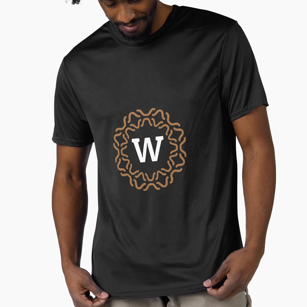 Monogram W Wavy Ornamental Pattern T-Shirt - Streetwear Style for Adults - T-Shirt, Sweatshirt, Hoodie