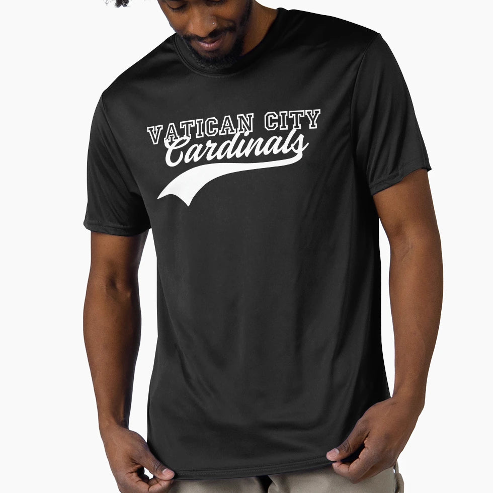 Vatican City Cardinals Baseball Swoosh T-Shirt - Fun Novelty Design Unisex - T-Shirt, Sweatshirt, Hoodie