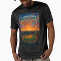Golden Hour Fenway Park Boston Skyline T-Shirt - Unique Graphic Men Women - T-Shirt, Sweatshirt, Hoodie
