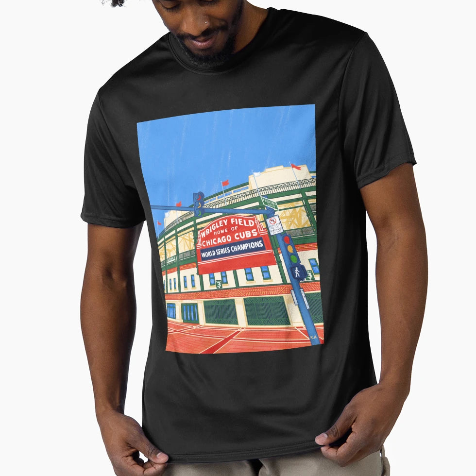 Wrigley Field T-Shirt - Minimalist Print Unisex - T-Shirt, Sweatshirt, Hoodie