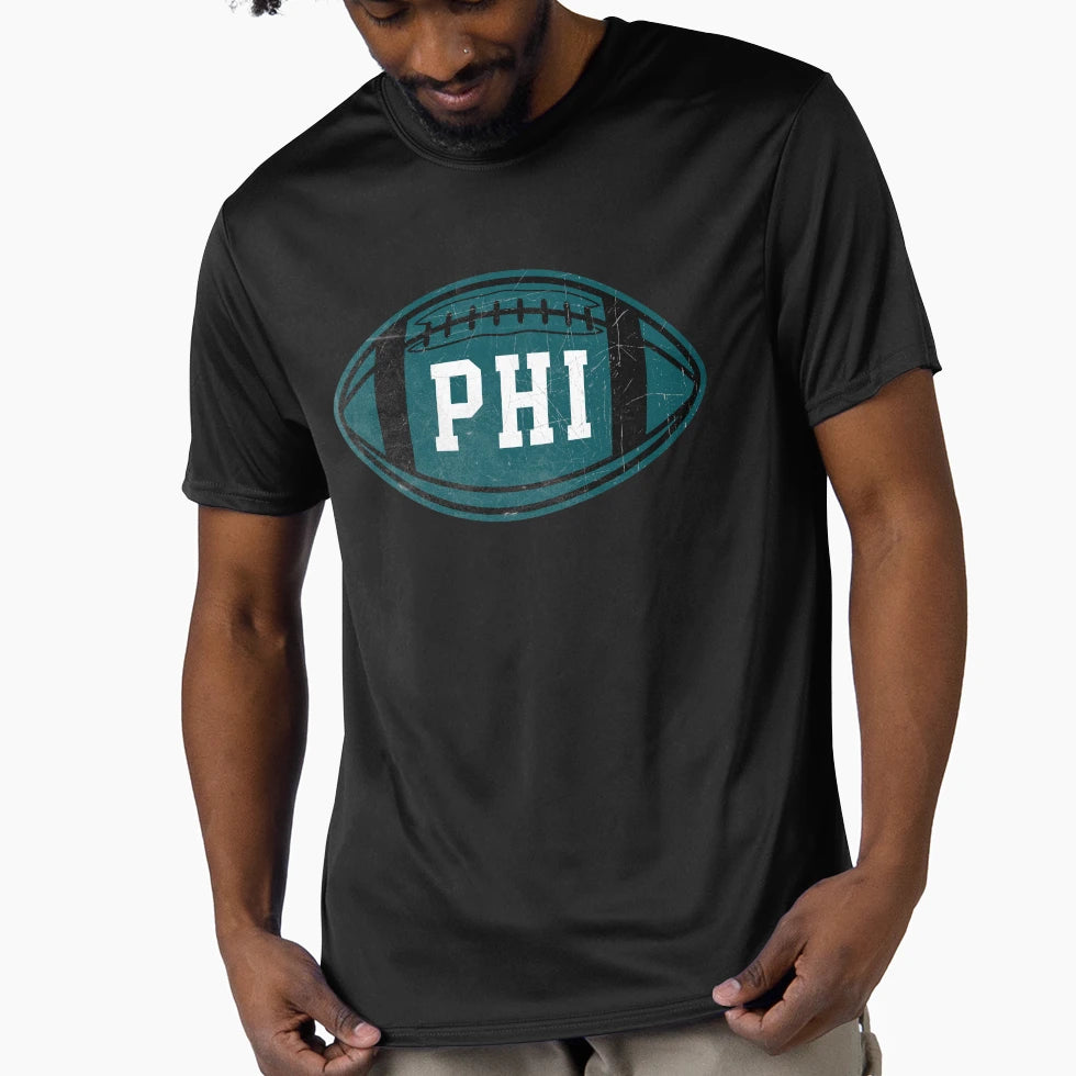 Philadelphia Throwback Football T-Shirt - Custom Art Print Men Women - T-Shirt, Sweatshirt, Hoodie